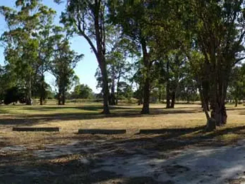 A tree-lined fairway at Toongabbie Golf Club