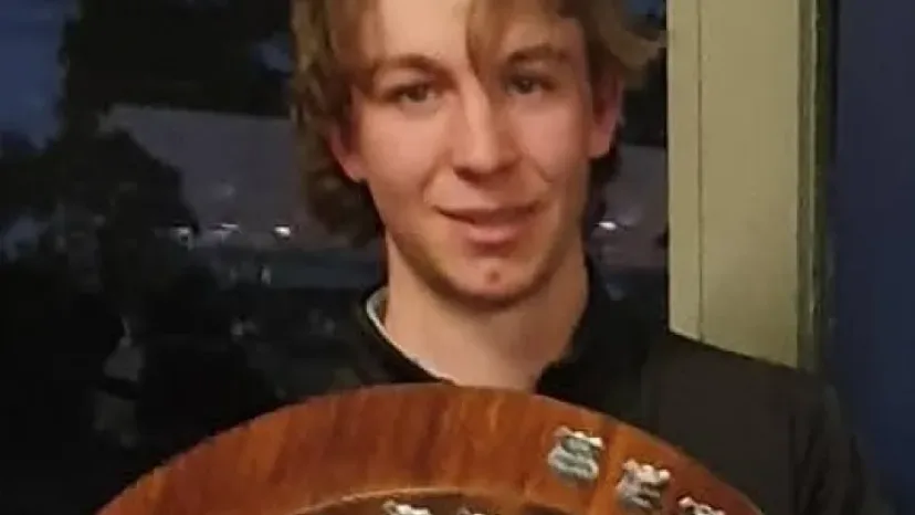 Noah Paterson with the All Gippsland Champion trophy